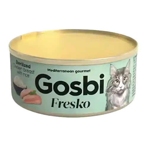 Gosbi Fresko Cat Adult Sterilized Chicken Breast With Rice X 70 Gr