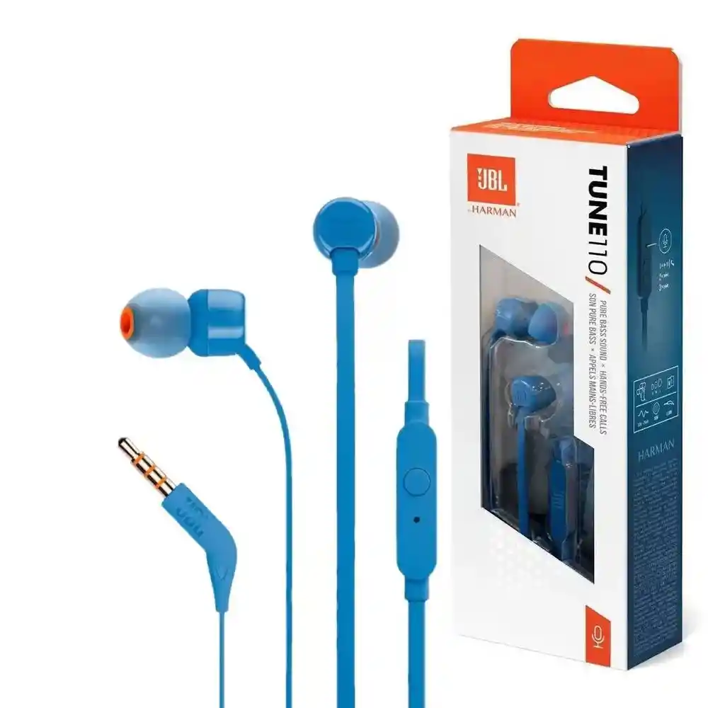 Audifonos Jbl Harman Tune 110 - Azul Original