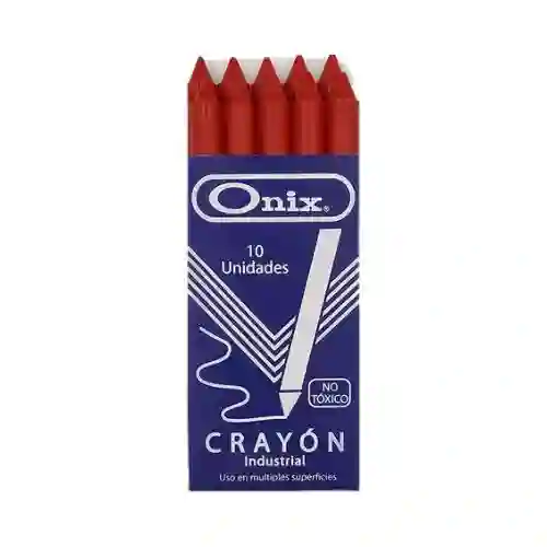 Crayones Caja X10 Unidades Onix - Rojo