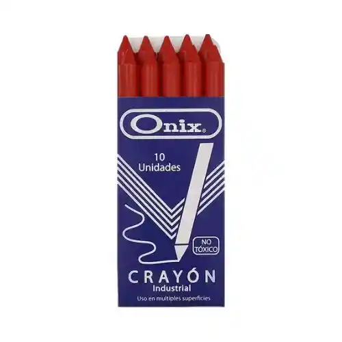 Crayones Caja X10 Unidades Onix - Rojo