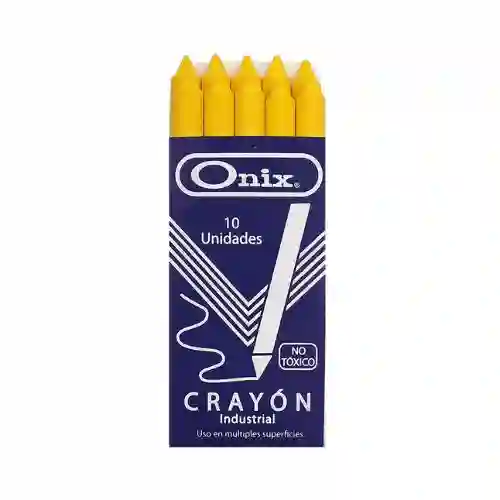 Crayones Caja X10 Unidades Onix - Amarillo