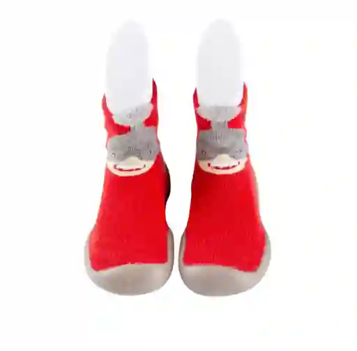 Zapatos Media Silicona 12-18m Antideslizante Bebe Animalitos Rojo