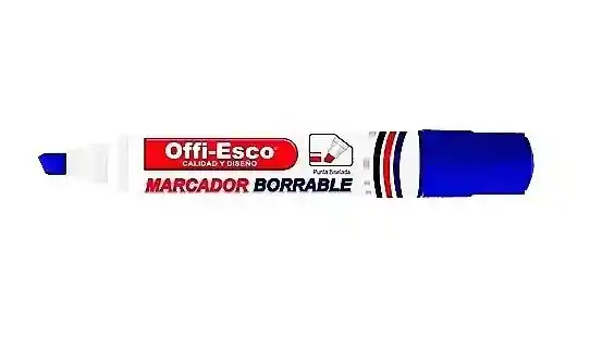 Marcador Borrable Azul Offi Esco Oe-510