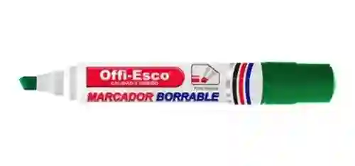 Marcador Borrable Verde Offi Esco Oe-510