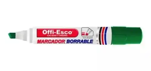 Marcador Borrable Verde Offi Esco Oe-510