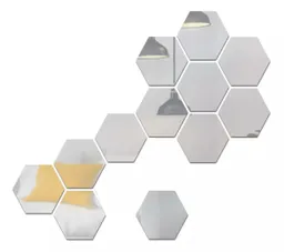 Espejo Decorativo X12 Unidades Hexagonal 20 Cm