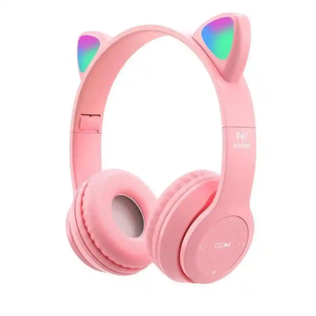 Audífonos Cat Ear Mz-08m Rosado Wireless Headset Bluetooth