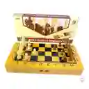 Ajedrez Juego De Mesa 3 En 1 Familiar Damas Backgammon 290mm