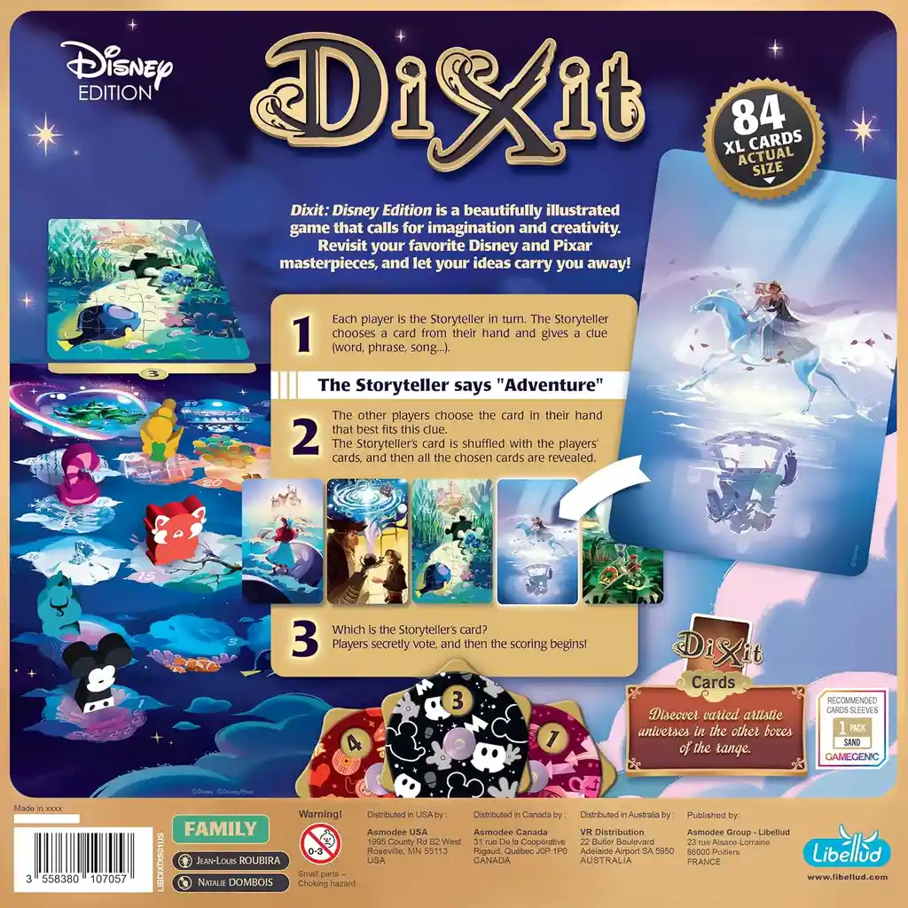 Juego De Mesa Dixit Edición Disney Con 84 Tarjetas Únicas