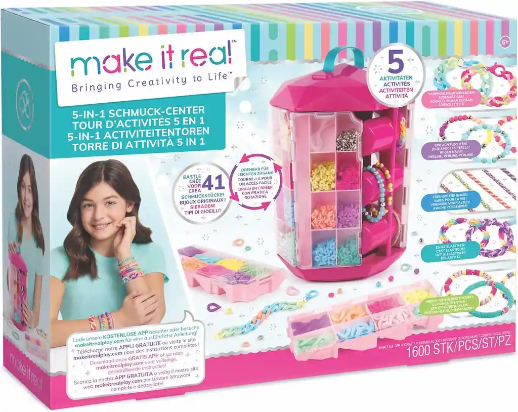 Set Torre Pulseras 5 En 1 Creatividad Sin Límites Niñas