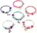 Set Pulseras Con Dijes Y Cuentas Decorativas 56 Piezas Niñas