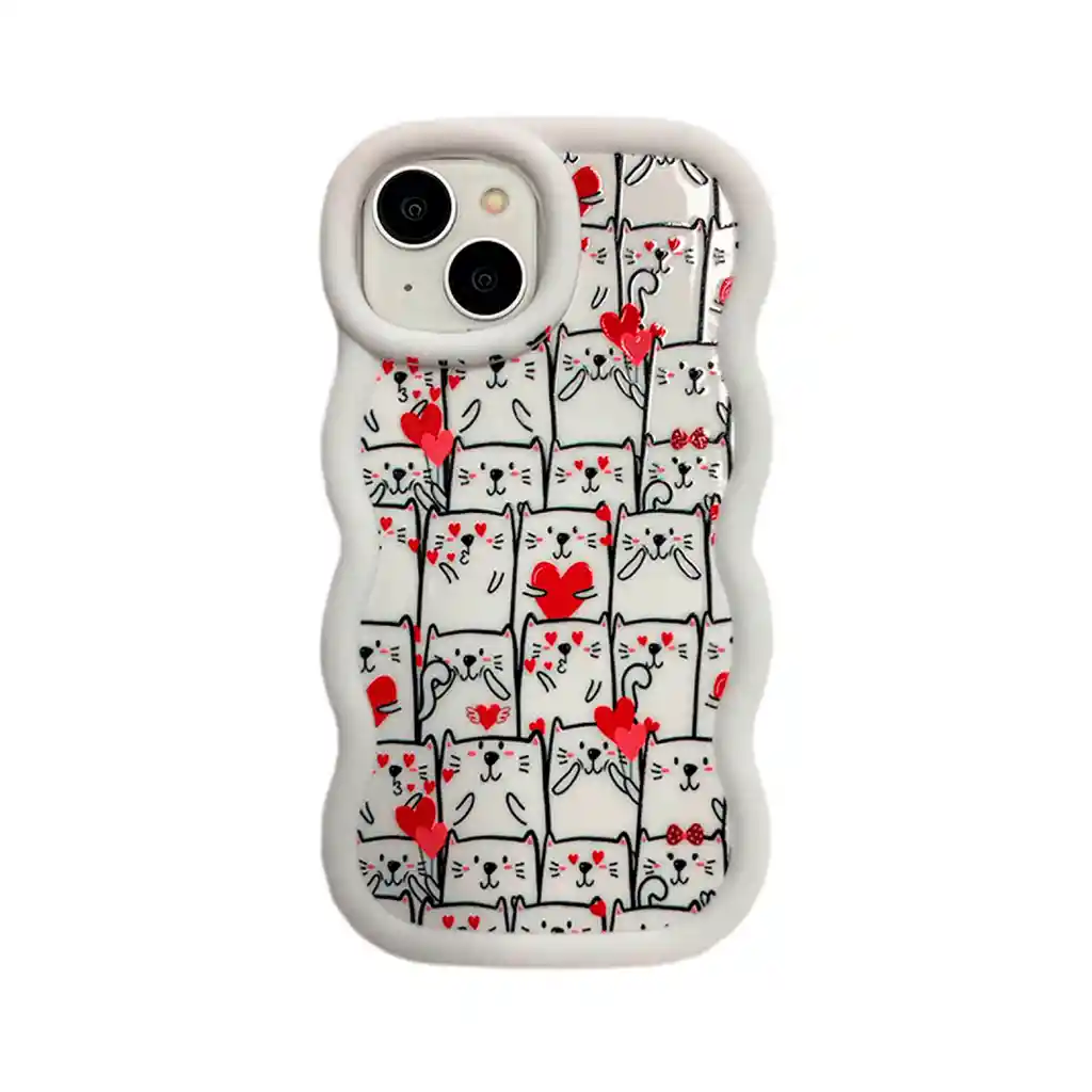 Estuche Iphone 15 Pro Max Ondas Cats