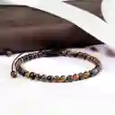 Pulsera Cuarzo Ojo De Tigre #6+ Estuche