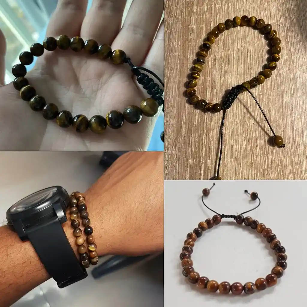 Pulsera Cuarzo Ojo De Tigre #6+ Estuche