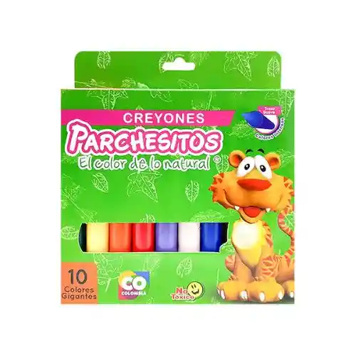 Crayones Parchesitos Pequeños X10 Colores Surtidos