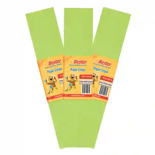 Papel Crepe X10 Color Verde Limon