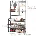 Organizador Multifuncional Rack Zapatero Perchero 4 Niveles