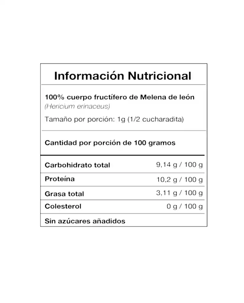 Extracto De Melena De Leon Hongo Funcional Vital Setas