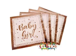 Servilleta De Lujo Baby Girl Oro Rosa