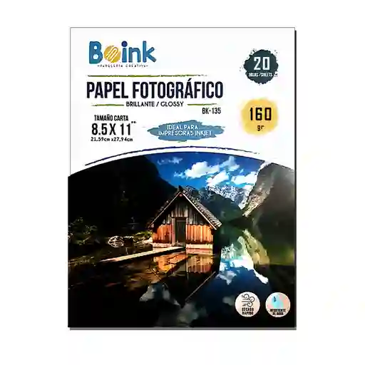 Papel Fotografico 160 G/m X20 Hojas A4