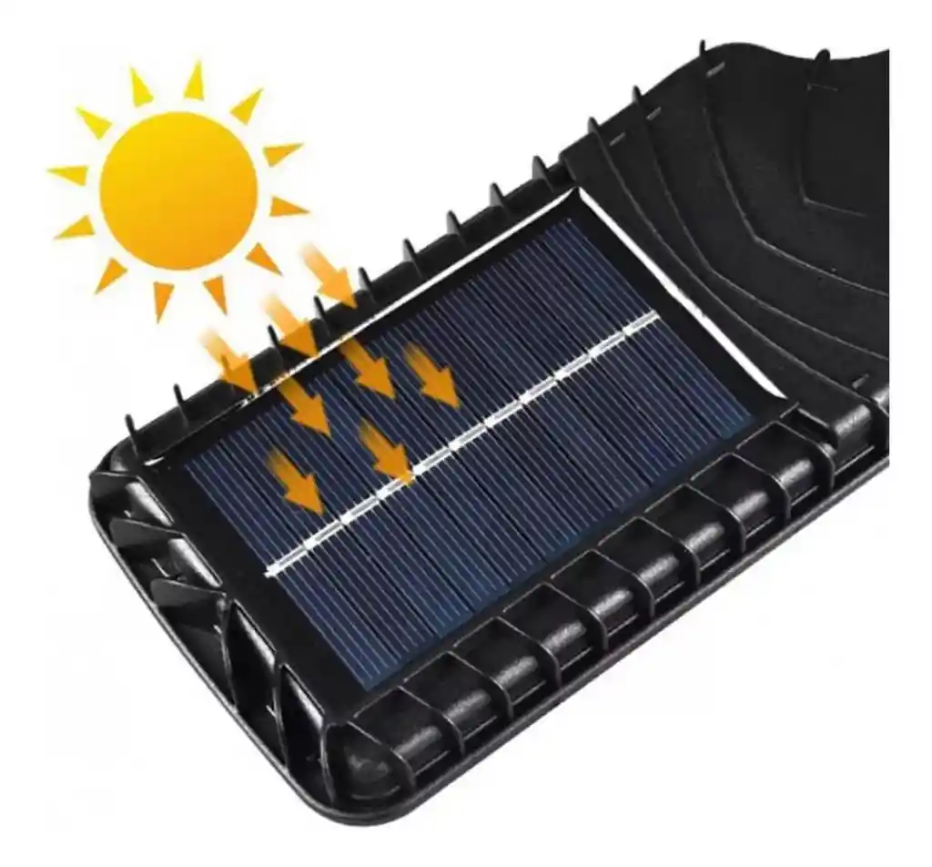 Lampara Panel Solar Exteriores Led Y Sensor Fachadas Jx-616b