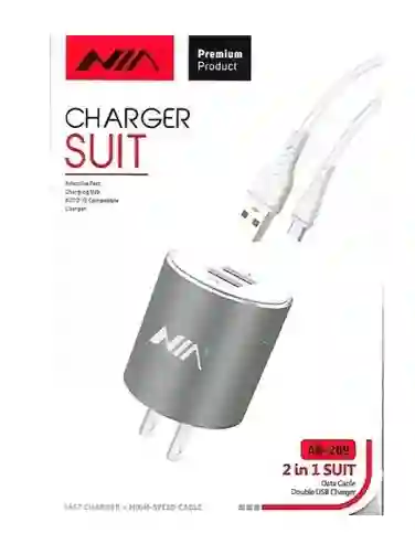 Cargador De Celular Para Iphone Carga Rapida Marca Nia Original Quick Charge Ref:207