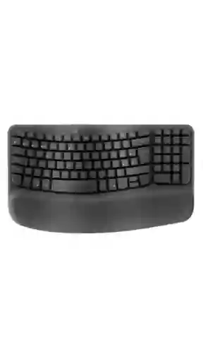 Logitech Teclado Wave Ergonomico Blanco Y Negro Bluetooth-inalámbrico