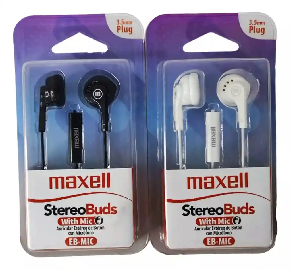 Audifonos Auricular Maxell Stereo Buds Boton 3.5 Sonido Claro