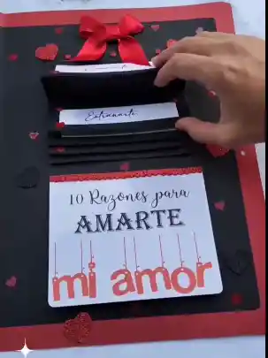 Tarjeta Sorpresa - 10 Razones Para Amarte (bajo Pedido 24 Horas)