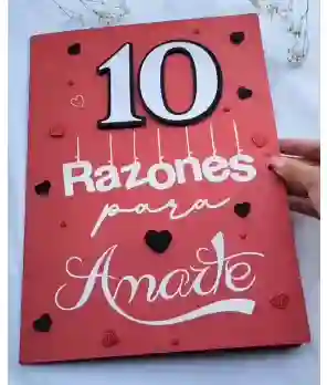 Tarjeta Sorpresa - 10 Razones Para Amarte (bajo Pedido 24 Horas)