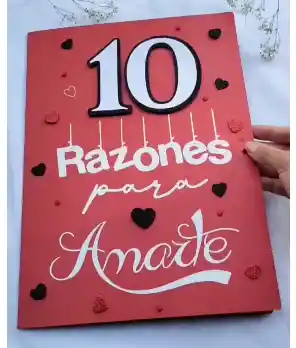 Tarjeta Sorpresa - 10 Razones Para Amarte (bajo Pedido 24 Horas)