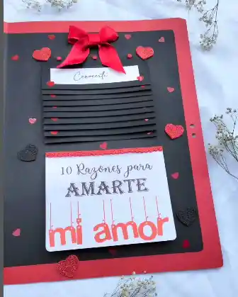 Tarjeta Sorpresa - 10 Razones Para Amarte (bajo Pedido 24 Horas)
