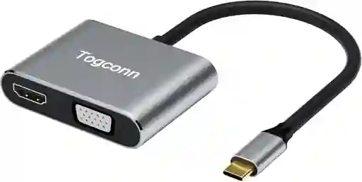 Usb C Hub Adapter 2 In 1, 4k, Hdmi, Vga