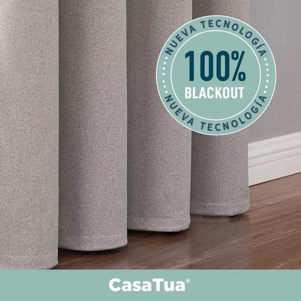 Cortinas Blackout 100% Casatua 2paños 140x220 Lino Doble Faz