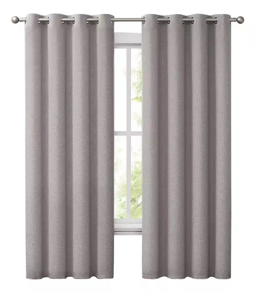 Cortinas Blackout 100% Casatua 2paños 140x220 Lino Doble Faz