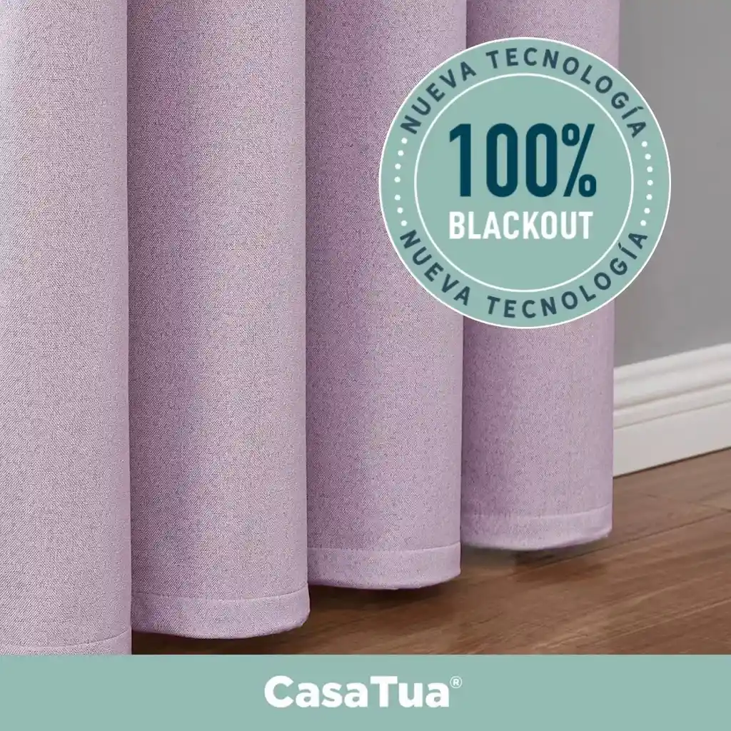 Cortinas Blackout 100% Casatua 2paños 140x220 Lino Doble Faz