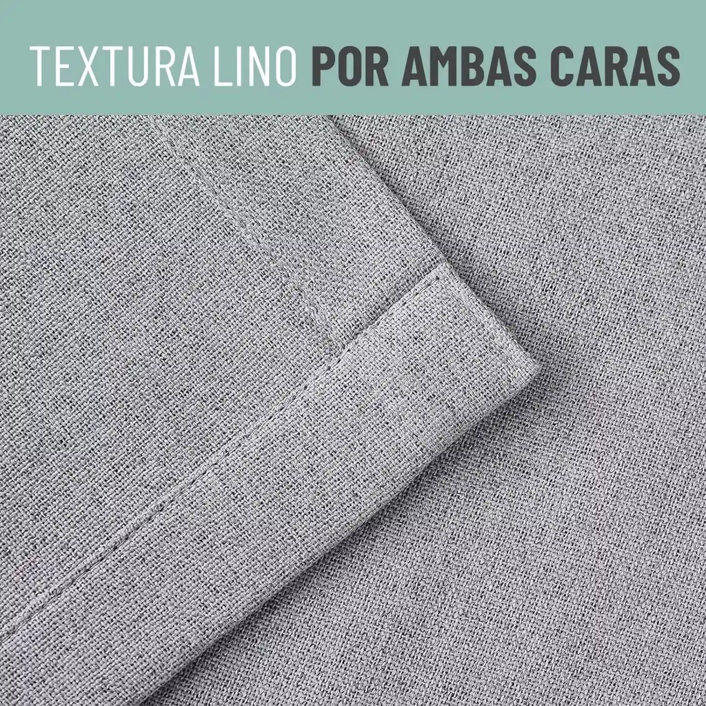 Cortinas Blackout 100% Casatua 2paños 140x220 Lino Doble Faz