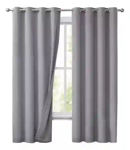 Cortinas Blackout 100% Casatua 2paños 140x220 Lino Doble Faz