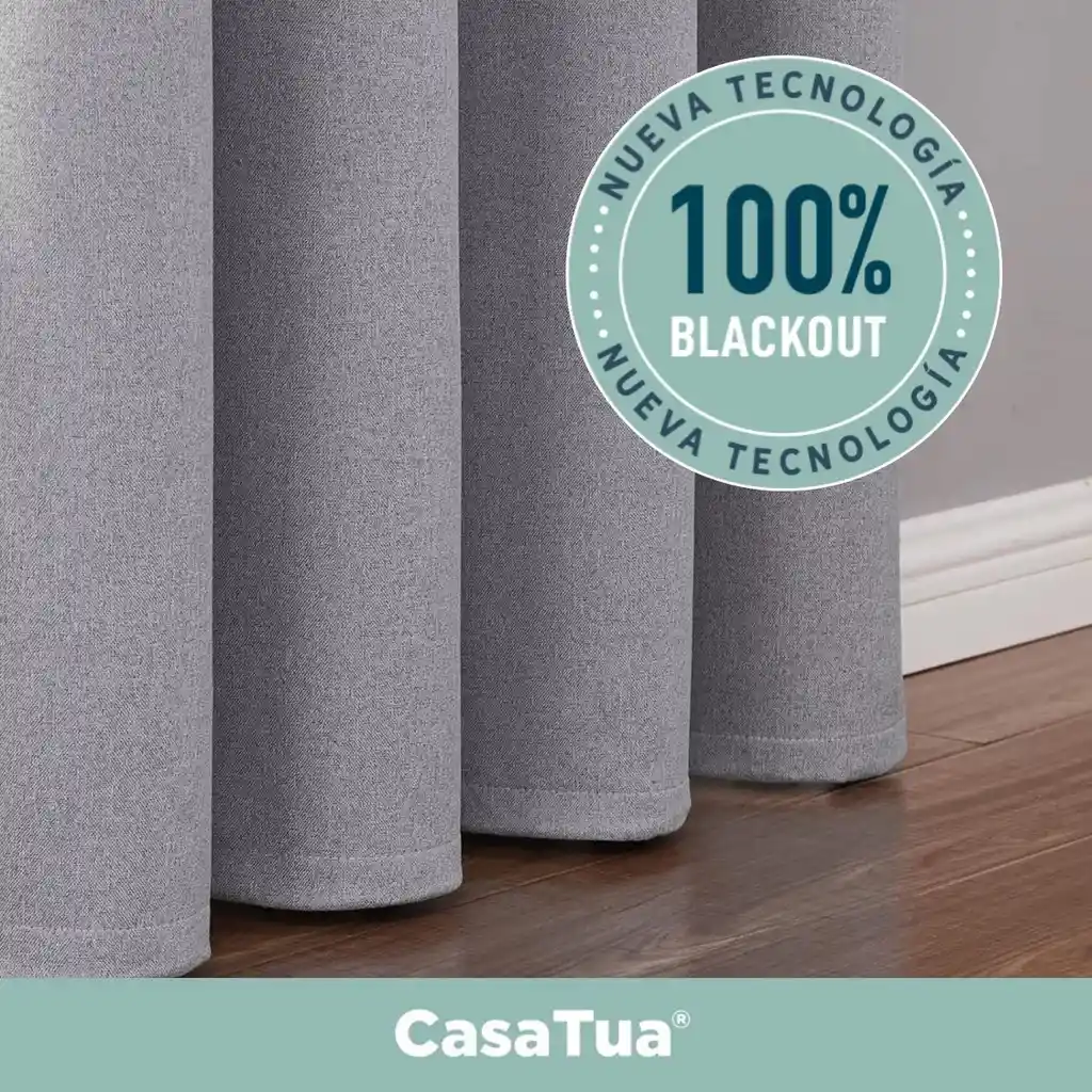 Cortinas Blackout 100% Casatua 2paños 140x220 Lino Doble Faz