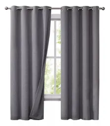 Cortinas Blackout 100% Casatua 2paños 140x220 Lino Doble Faz