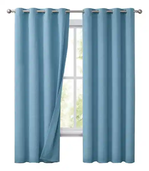 Cortinas Blackout 100% Casatua 2paños 140x220 Lino Doble Faz