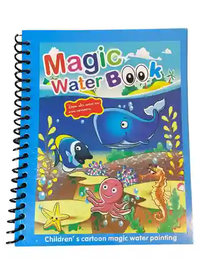 Libro Magico Para Colorear Con Agua 18 Meses A 6 Años Diseño Animalitos De Mar