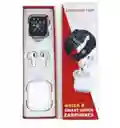 Combo Smartwatch Serie 8 + Audifonos + 2 Correas