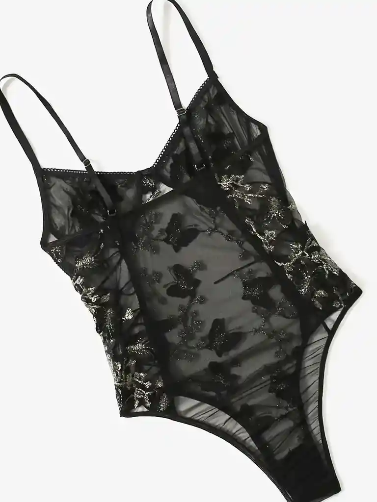 Bodie Bordado Tejido Body Lenceria Mujer Talla L