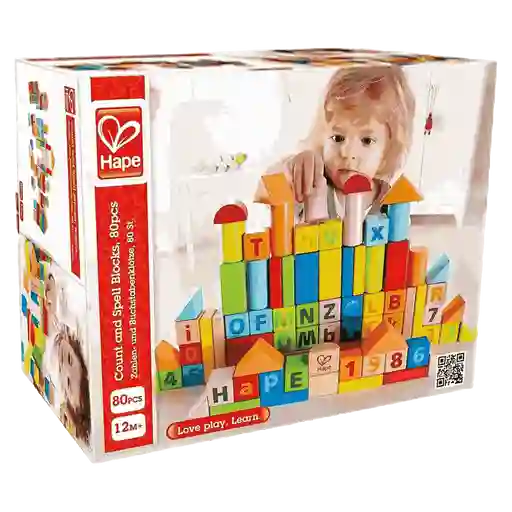 Bloques De Construcción Motricidad Hape 80 Piezas Niños