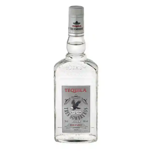 Tequila Tres Sombreros Silver Bot 700 Ml