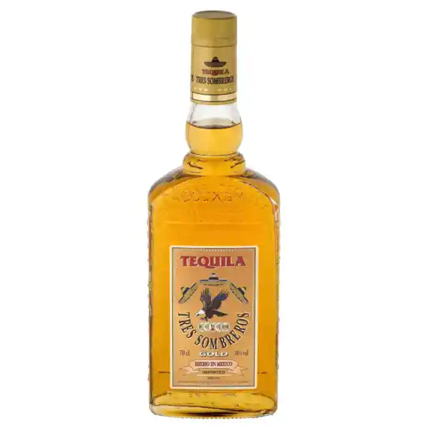 Tequila Tres Sombreros Gold Bot 700 Ml