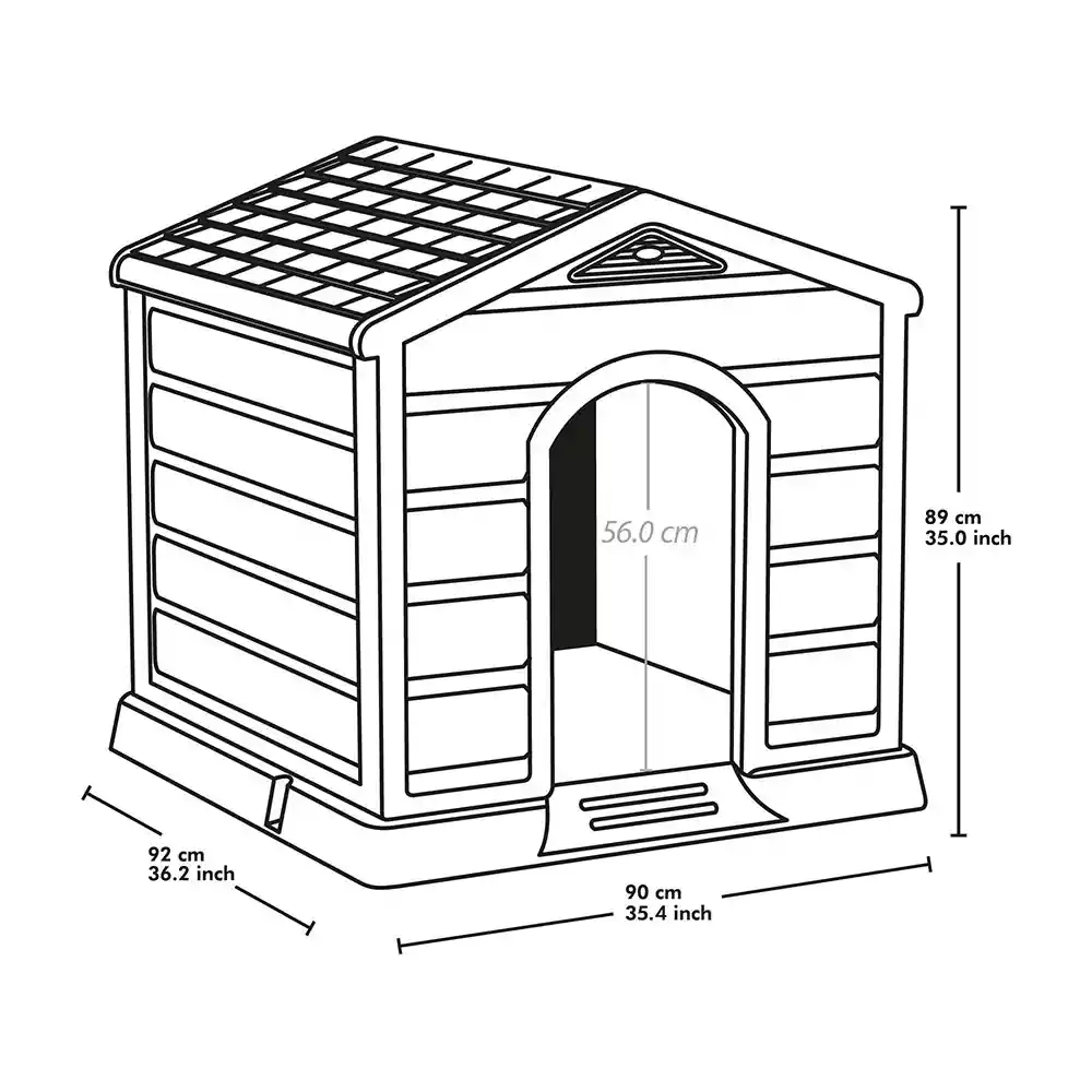 Casa Para Perro Grande Taupe Verde