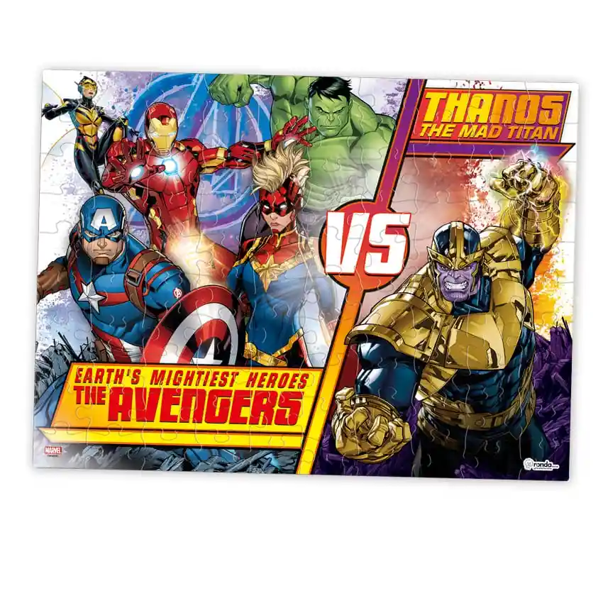 Rompecabezas Juego De Mesa Marvel Avengers X100 Piezas Ronda