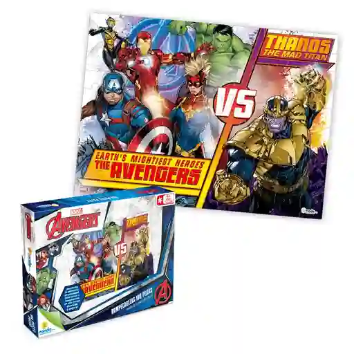 Rompecabezas Juego De Mesa Marvel Avengers X100 Piezas Ronda